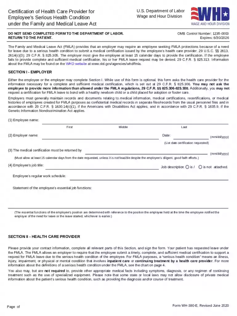 fmla forms for employee Preview on Page 1