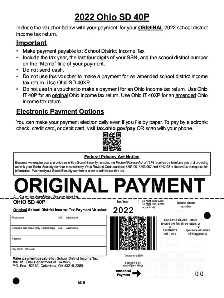 ohio tax payment voucher Preview on Page 1