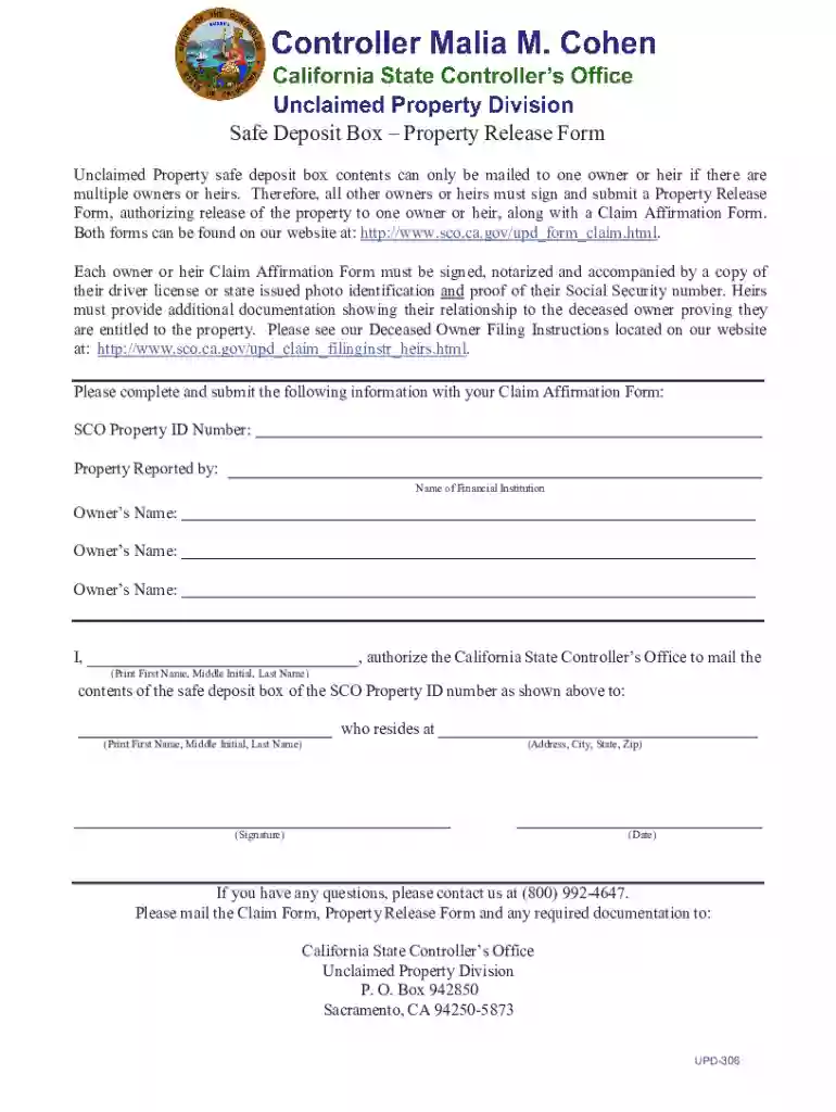 california property release form Preview on Page 1