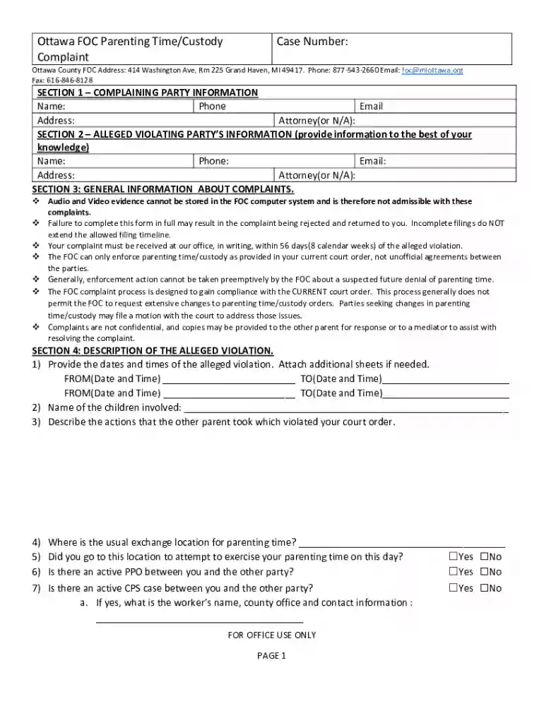 Attorney Information - Ottawa County, Michigan Preview on Page 1