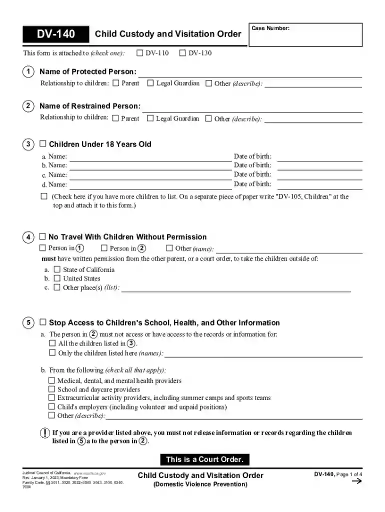 form dv 140 Preview on Page 1
