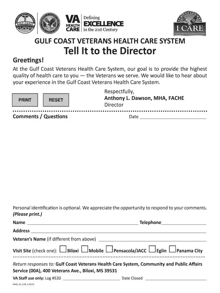 Tell it to the Director Form Fillable Preview on Page 1