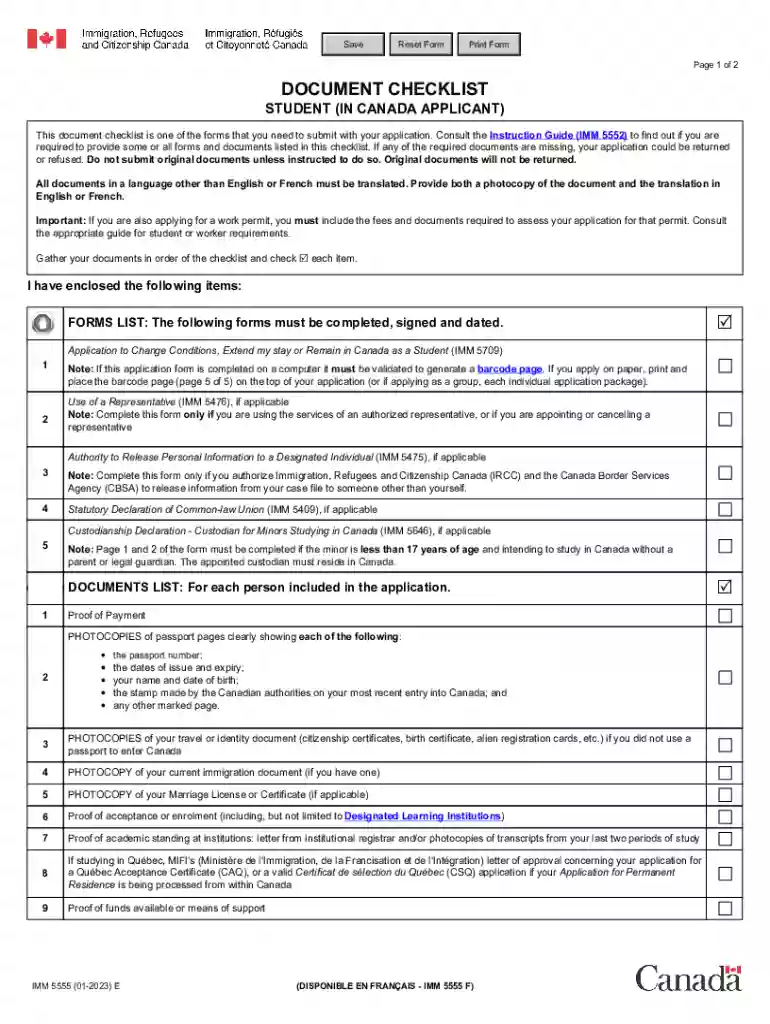 canada student document checklist Preview on Page 1
