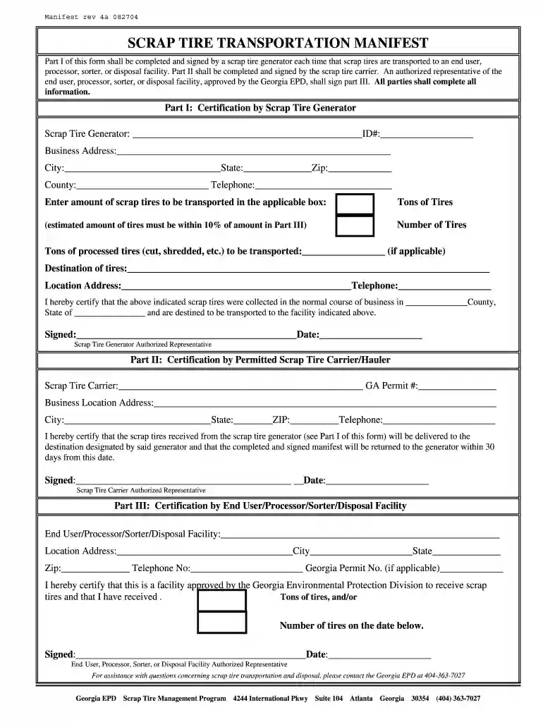 omma transport manifest template Preview on Page 1