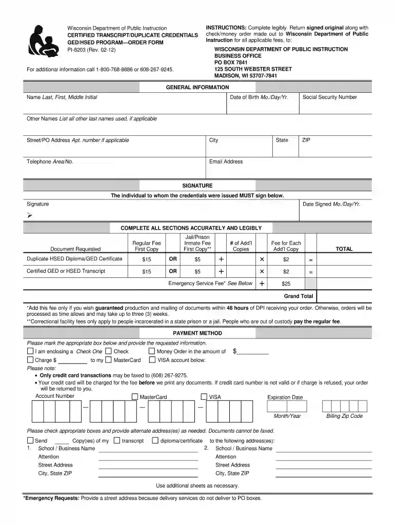 hsed form Preview on Page 1