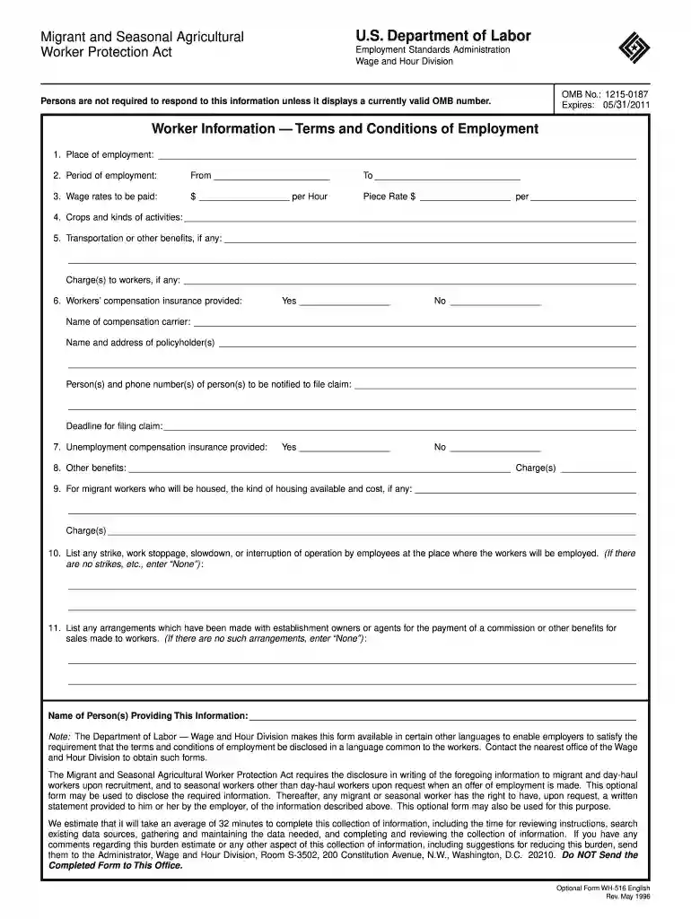 form 516 Preview on Page 1