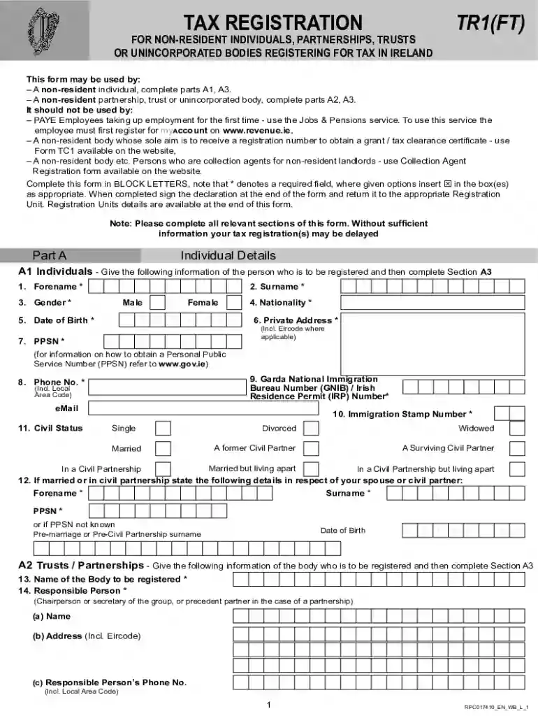 tr1 ft form Preview on Page 1