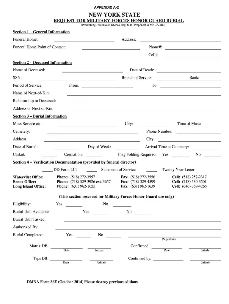 dmna form 86e Preview on Page 1