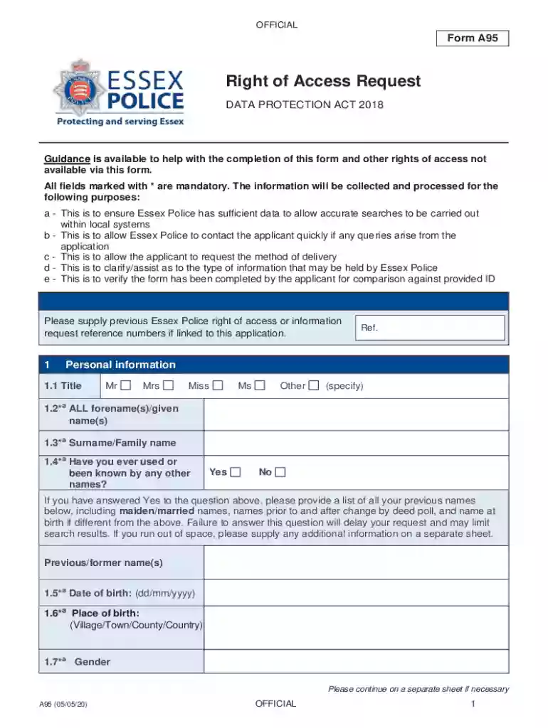 Right of Access - General Data Protection Regulation Preview on Page 1