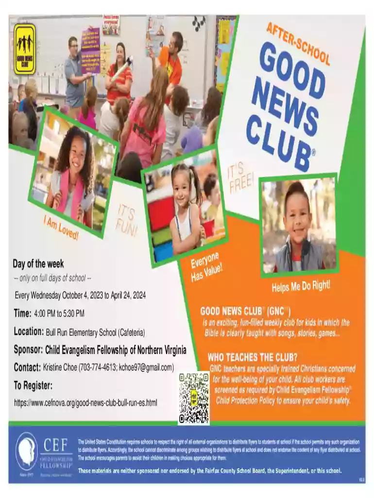 good news club registration form Preview on Page 1