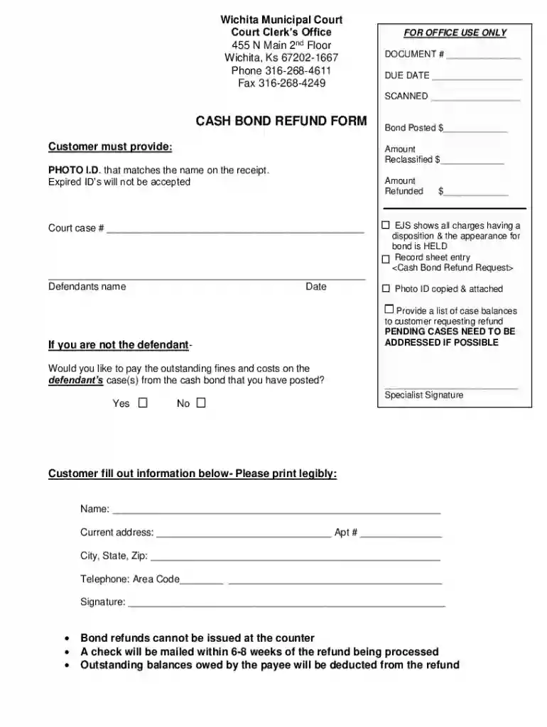fillable City of Wichita Fines fees reductions packet Preview on Page 1