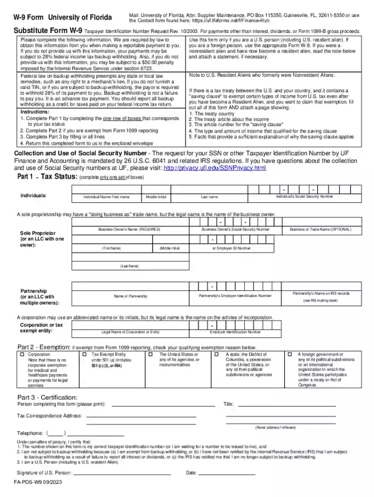 uf w 9 form Preview on Page 1