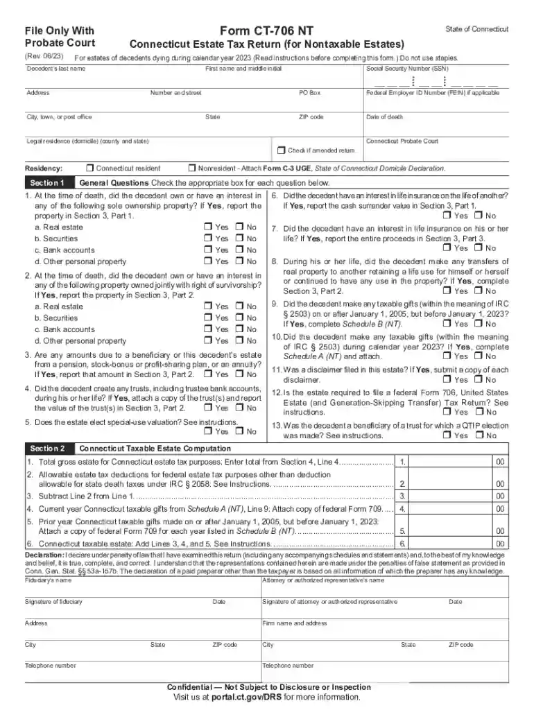 ct 706 nt 2023 Preview on Page 1