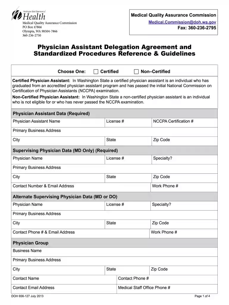 assistant practice form Preview on Page 1