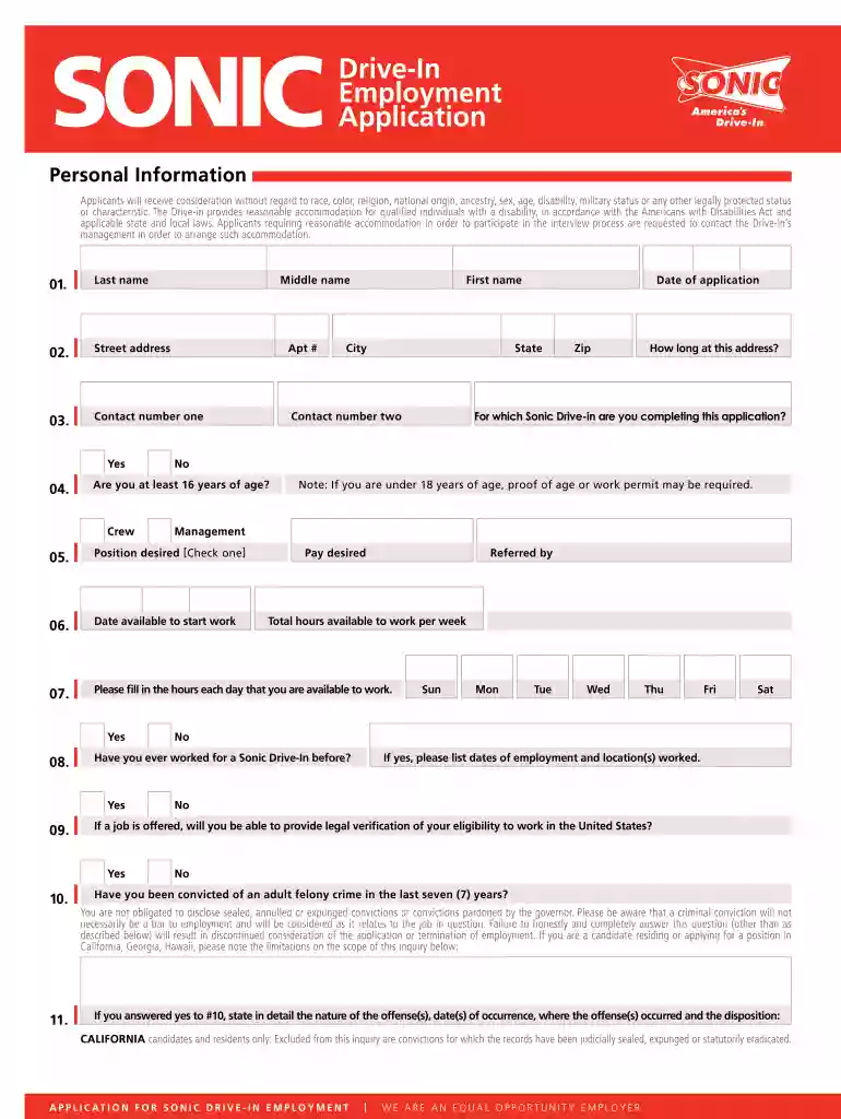 blank employment application Preview on Page 1