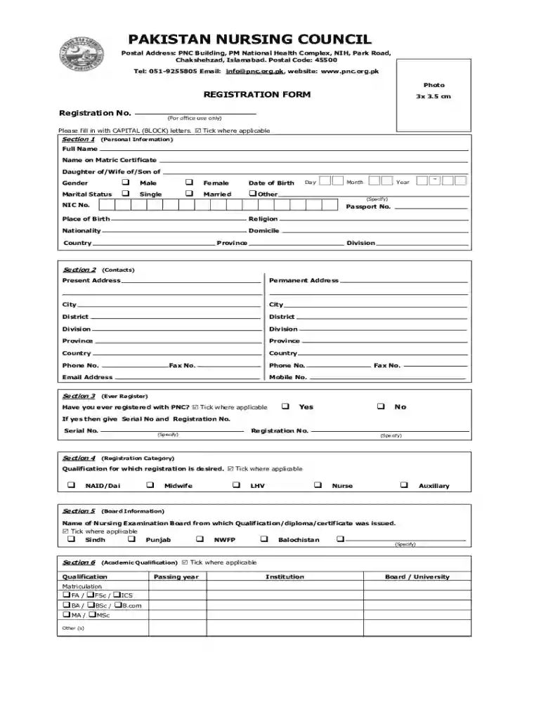 pnc registration form Preview on Page 1