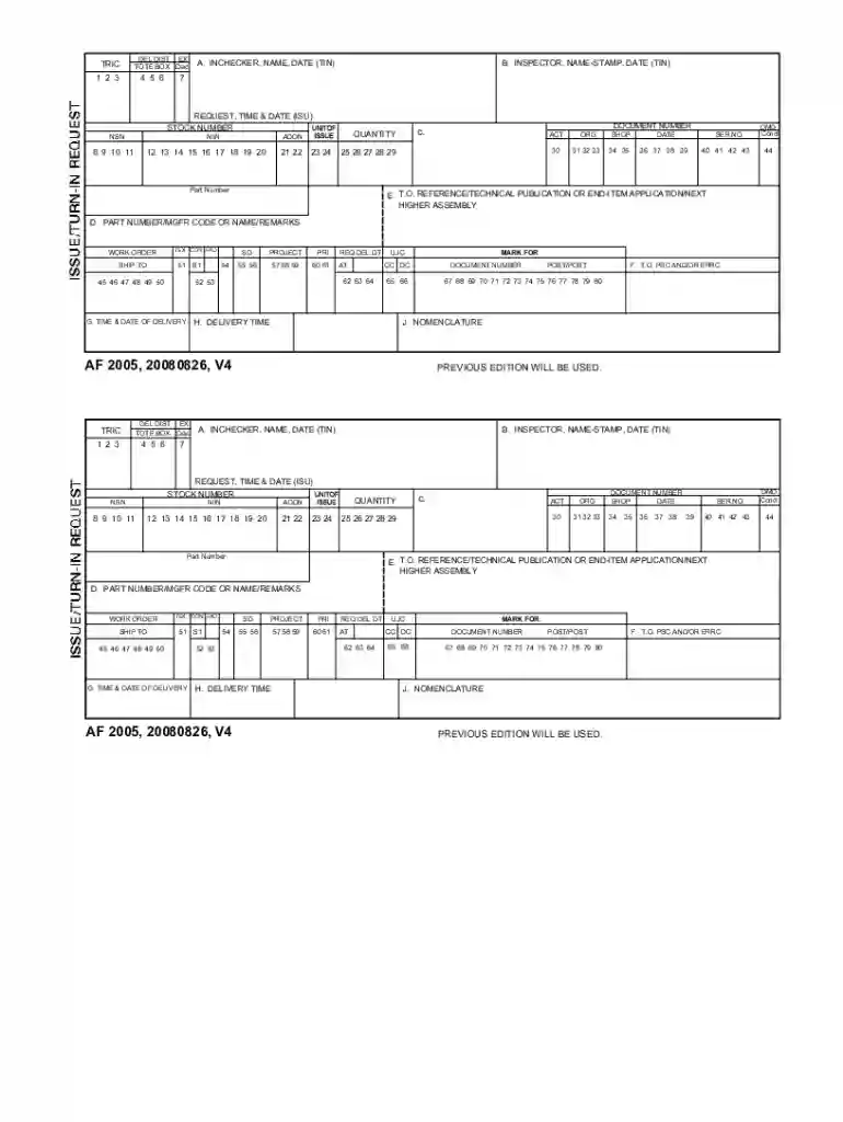 af 2005 form Preview on Page 1