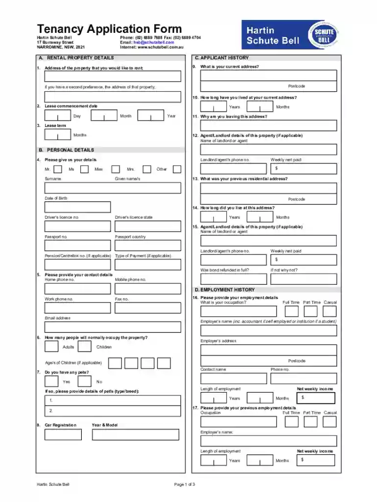 Fillable Online schute bell badgery lumby form Fax Email Preview on Page 1