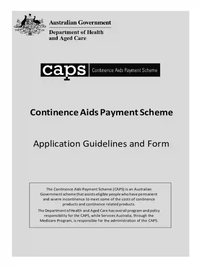 ContinenceAidsPaymentScheme Application Guidelines Preview on Page 1
