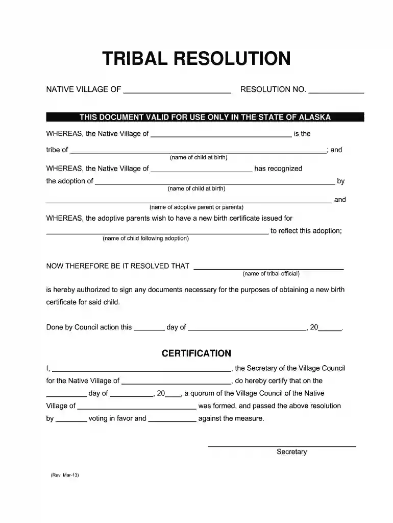 tribal form Preview on Page 1
