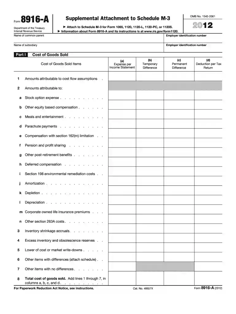 2012 8916 a form Preview on Page 1