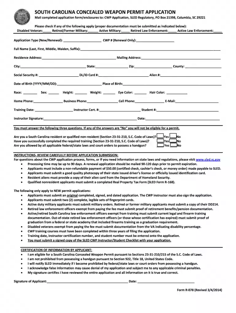sc cwp renewal Preview on Page 1