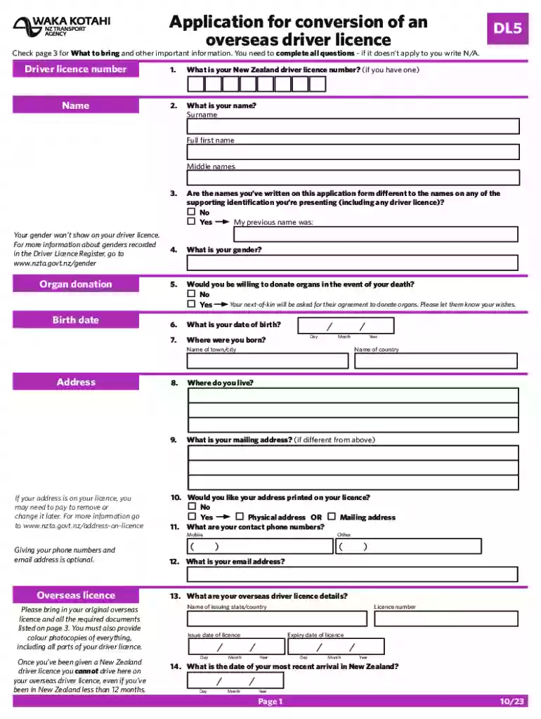 conversion overseas driver licence Preview on Page 1