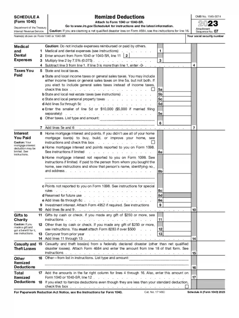 2023 schedule a Preview on Page 1