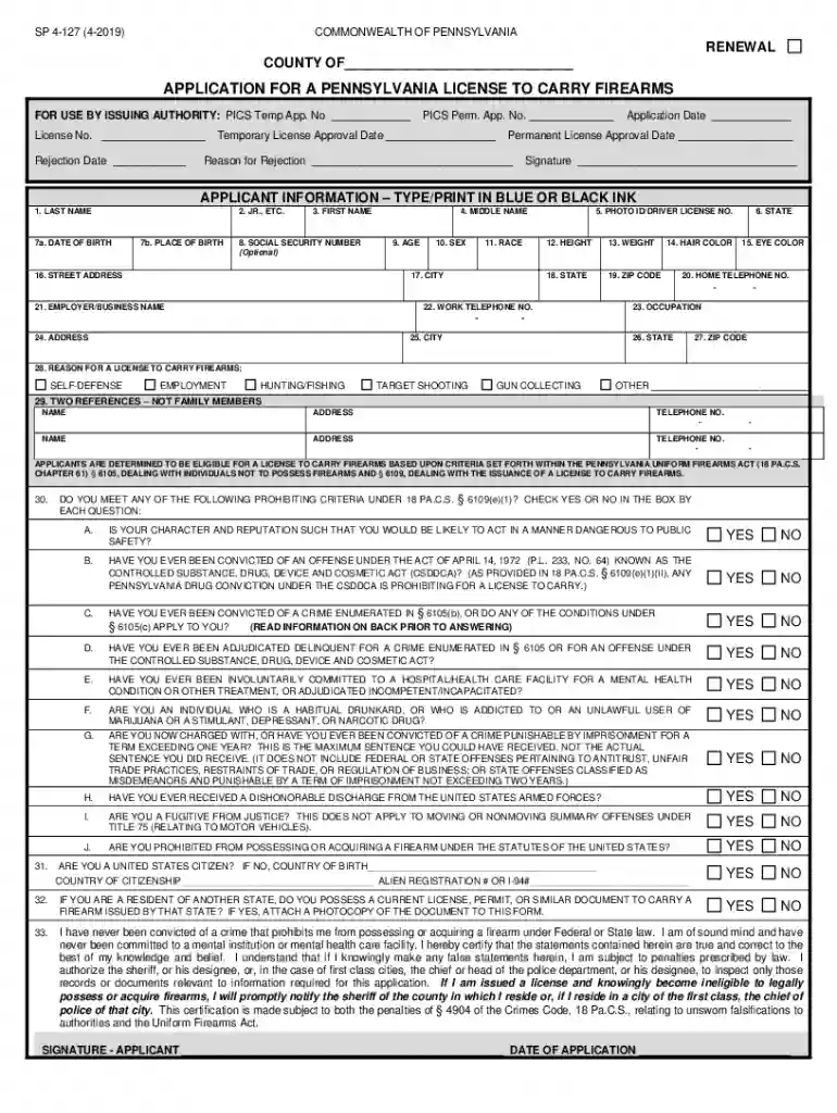 pa license carry firearms Preview on Page 1