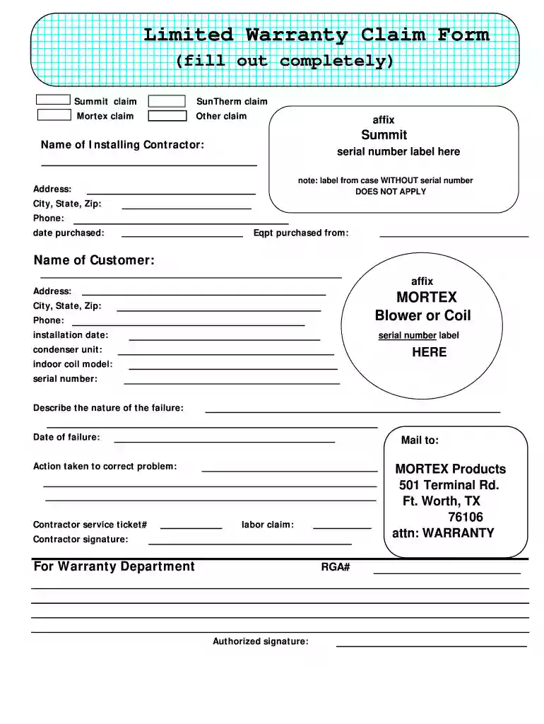 mortex warranty registration Preview on Page 1