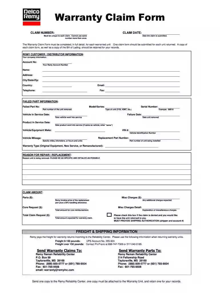 delco remy warranty Preview on Page 1