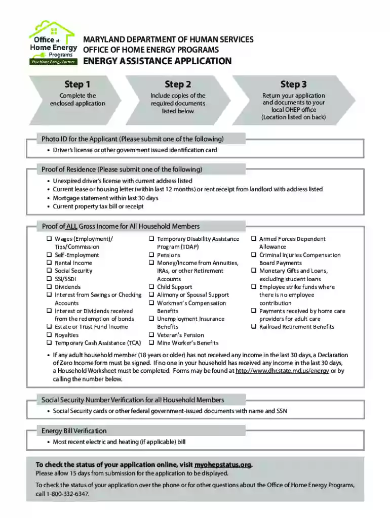 Maryland Energy Assistance Program (MEAP) Preview on Page 1