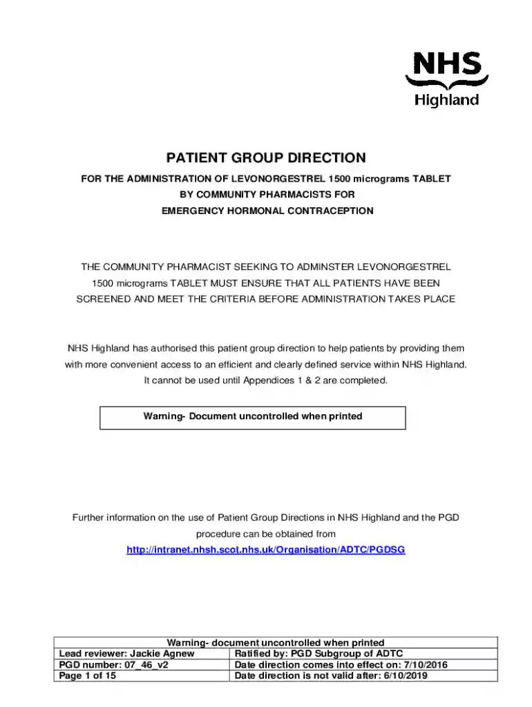 PGD Template Preview on Page 1