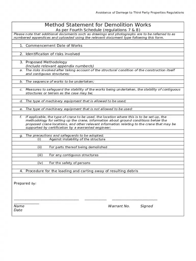demolition method statement pdf free download Preview on Page 1