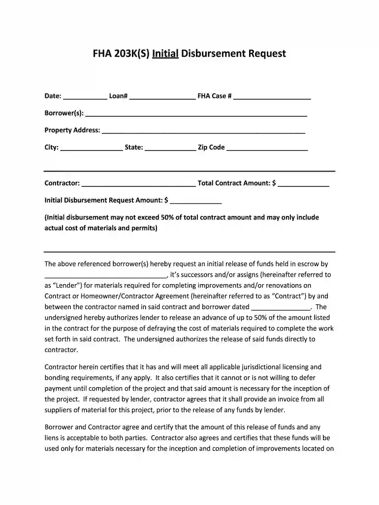 fha enhancement benefits disbursement letter Preview on Page 1