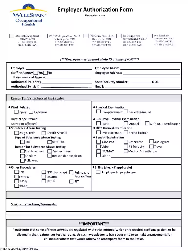 WellSpan Occupational Health, 455 S Washington St Preview on Page 1