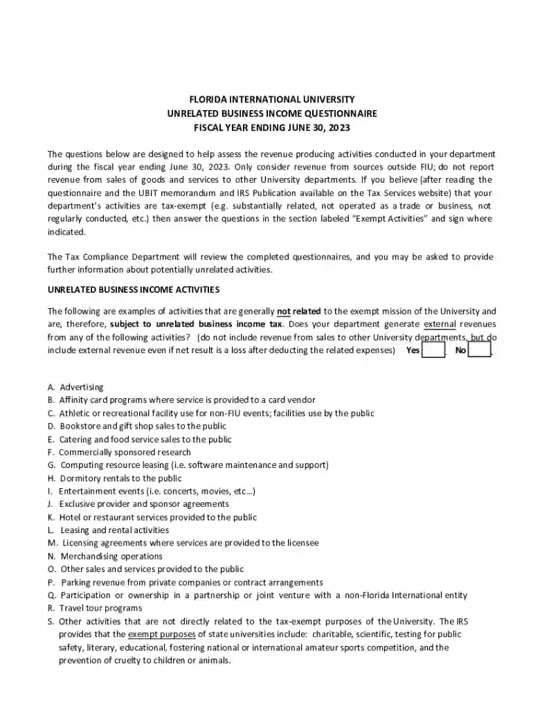 unrelated business income tax (ubit) - Finance & Accounting Preview on Page 1