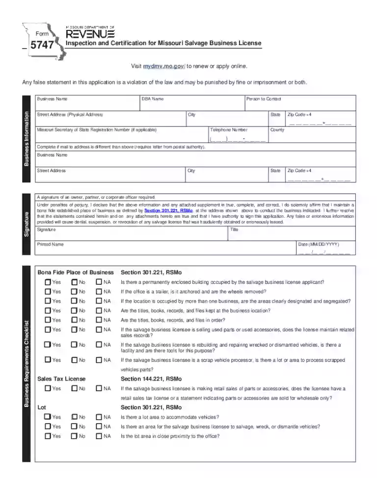 form 5747 Preview on Page 1