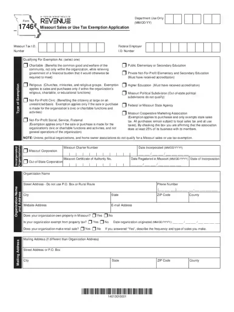 missouri sales use tax exemption Preview on Page 1