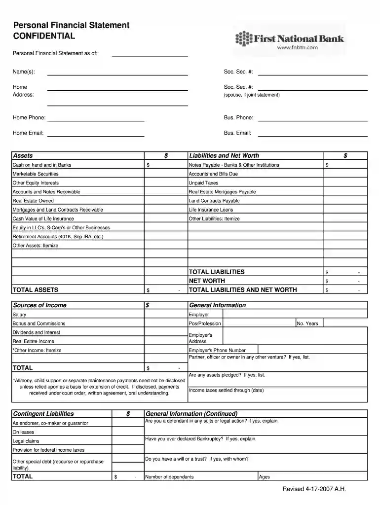 pfs template Preview on Page 1