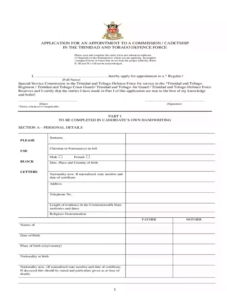 how to join the army in trinidad Preview on Page 1