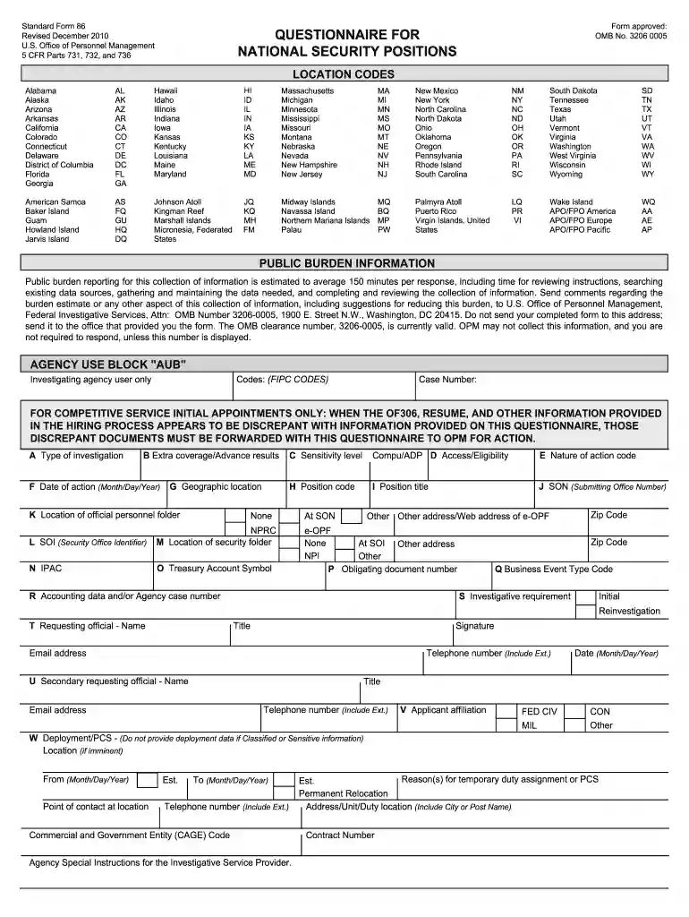 sf86 form Preview on Page 1
