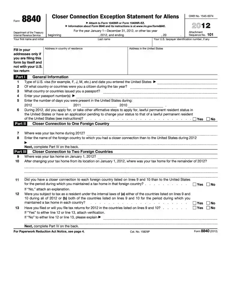 2012 8840 form Preview on Page 1