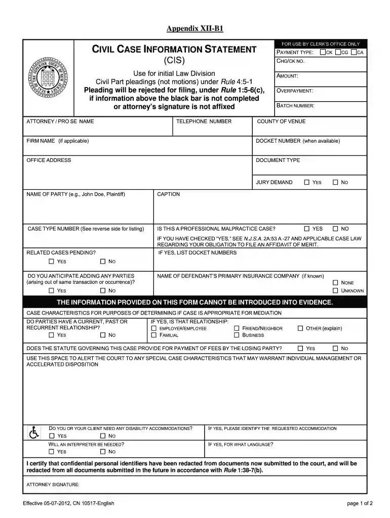 case information Preview on Page 1