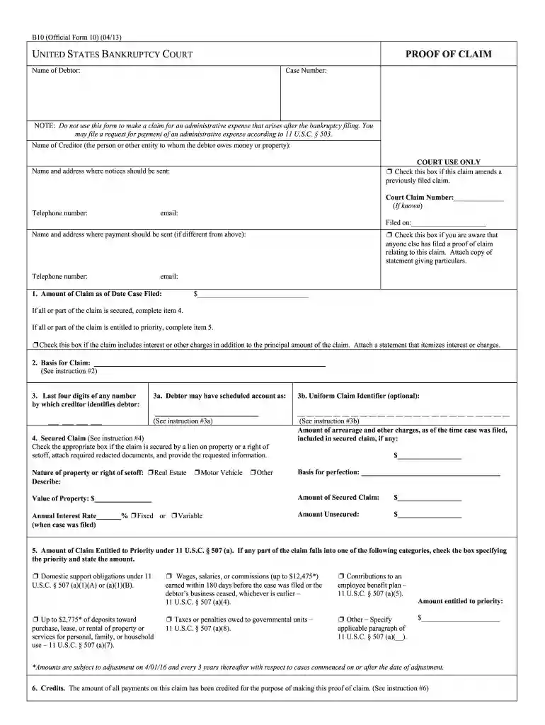 court official form Preview on Page 1