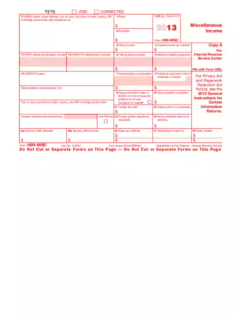1099 form 2013 fillable Preview on Page 1