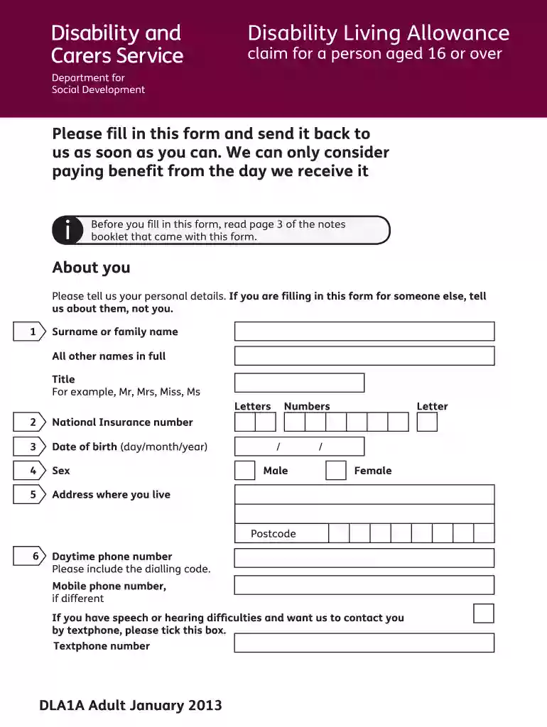 dla forms Preview on Page 1