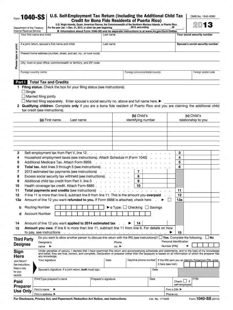 2013 form 1040 Preview on Page 1