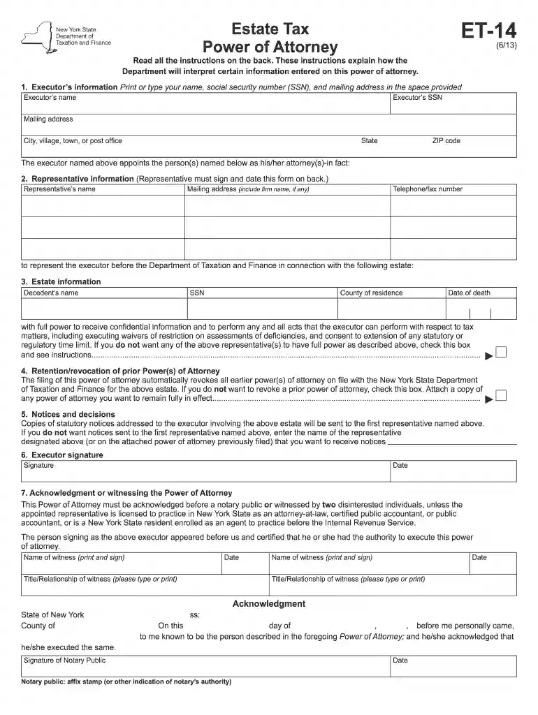 et 14 2013 form Preview on Page 1