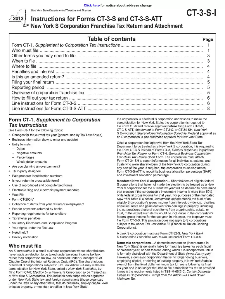 ct 3s instructions 2013 form Preview on Page 1
